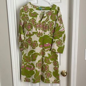 Boden Green and Pink Floral Dress